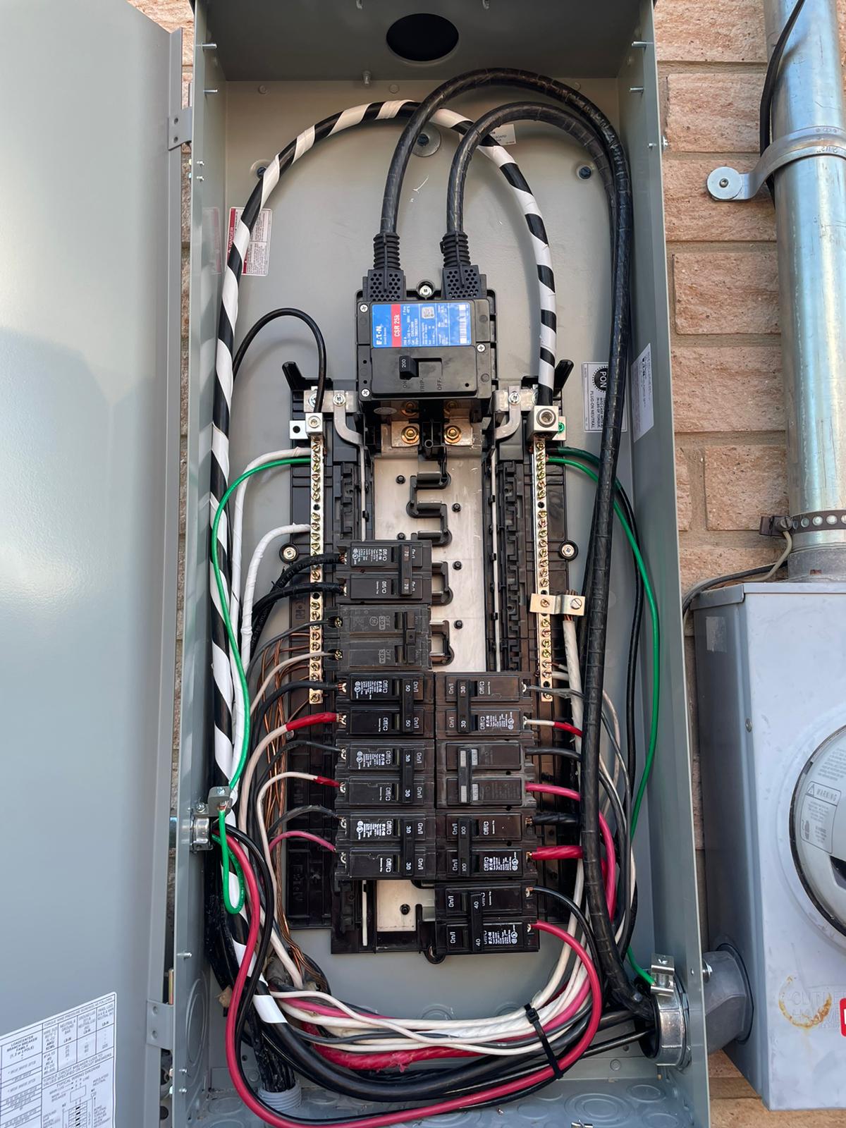 200A main panel upgrade, exterior install