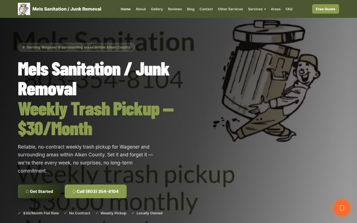 Mels Sanitation website