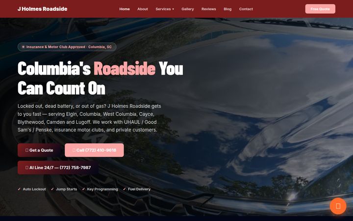J Holmes Roadside website