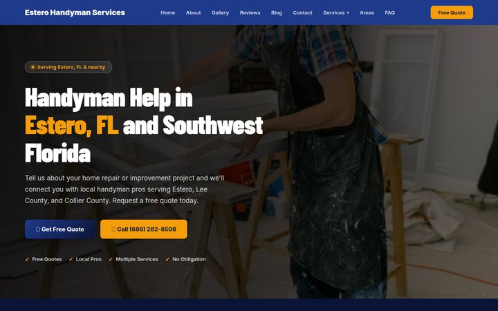 Estero Handyman Services website