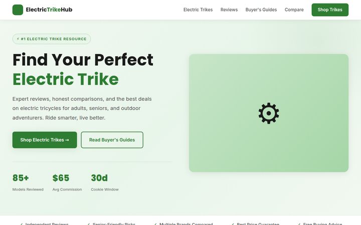 Electric Trike Hub website