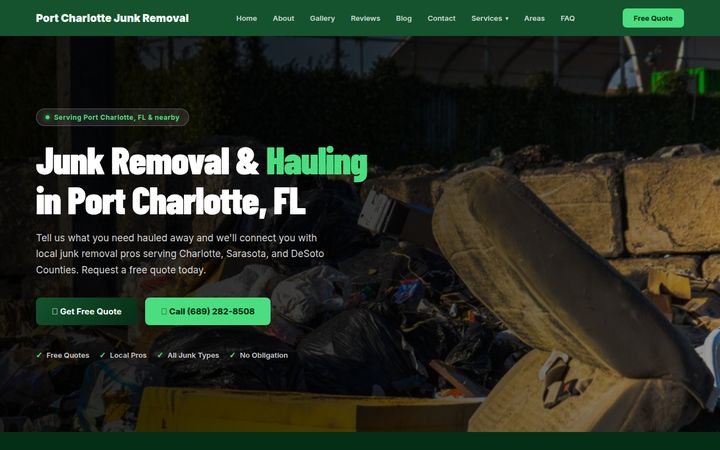 Port Charlotte Junk Removal website