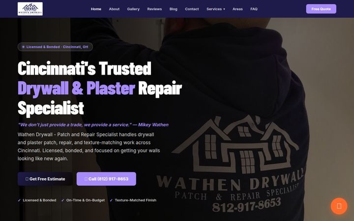 Wathen Drywall website